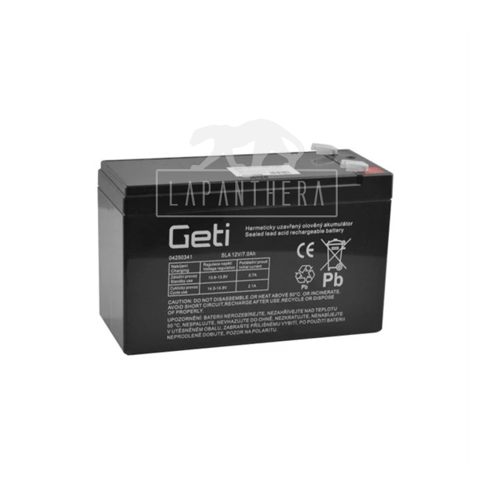 Geti 12V 7Ah -zselés akkumulátor