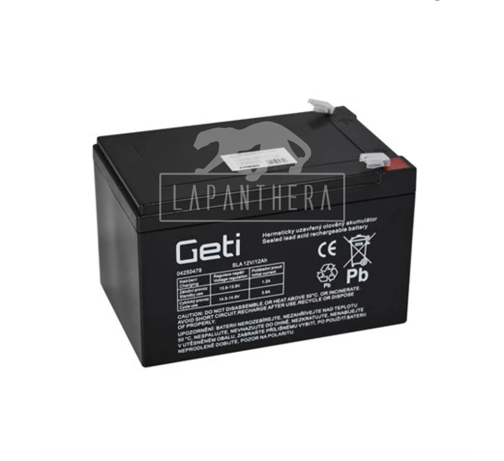 Geti 12V 12Ah -zselés akkumulátor