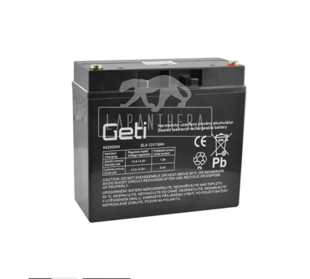 Geti 12V 18Ah -zselés akkumulátor